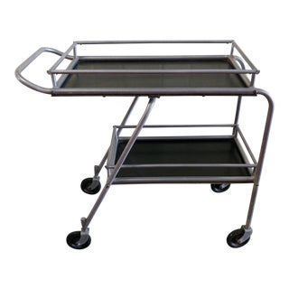 1930s Vintage Aero-Cart Art Deco Airline Bar Cart For Sale
