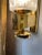 Transparent Murano Glass and Brass Barber Style Sconces - A Pair For Sale - Image 8 of 9