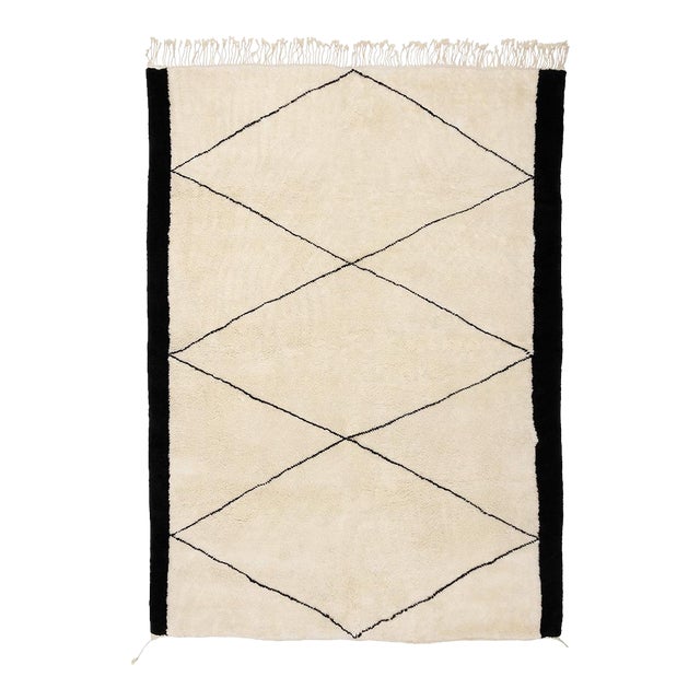 Hand-Knotted Moroccan Wool Rug | 11'6" X 8'4" | One of a Kind For Sale
