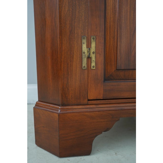 Brown Henkel Harris Cherry 12 Pane Corner China Cabinet For Sale - Image 8 of 12