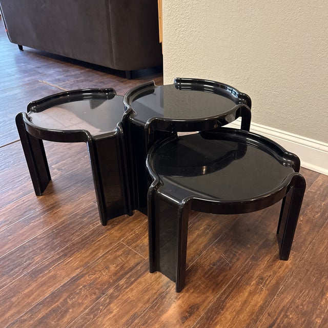 1970s Set of 3 Kartell Stacking Tables by Giotto Stoppino For Sale - Image 5 of 10