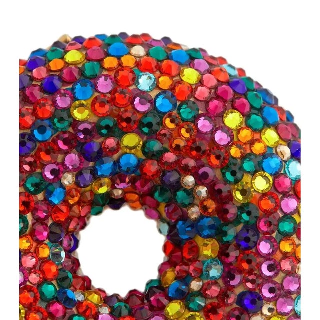 Judith Leiber 2020 Judith Leiber Donut Pillbox Doughnut Rainbow Sprinkles Pill Box For Sale - Image 4 of 6