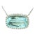 18k White Gold 20 Carat Aquamarine and 2 Carat Diamond Necklace For Sale