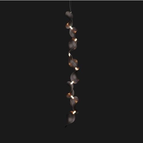 Dune 8 Vertical Line Chandelier in Silver Anodized Aluminum by Moss Objects For Sale - Image 4 of 18