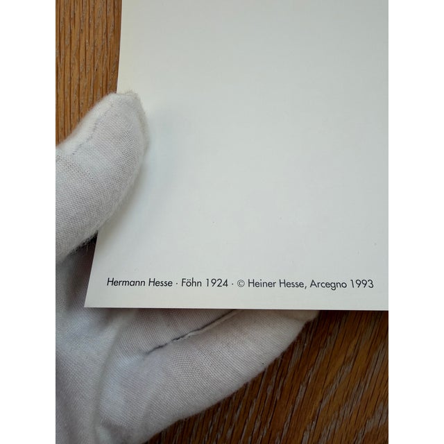 Herman Hesse (1877–1962), Föhn, 1924, copyright Heiner Hesse, Arcegno 1993, Printed in Germany