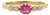 Ruby and Diamond Five-Stone Engagement Band Size 4 in 14k Solid Gold For Sale