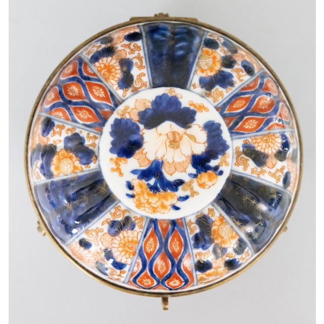 Mid 19th Century 19th Century Imari Porcelain Lidded Bowl Jewelry Box For Sale - Image 5 of 8