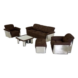 Lounge Seating Area from Gian Pietro Arosio, 1970s, Set of 5 For Sale