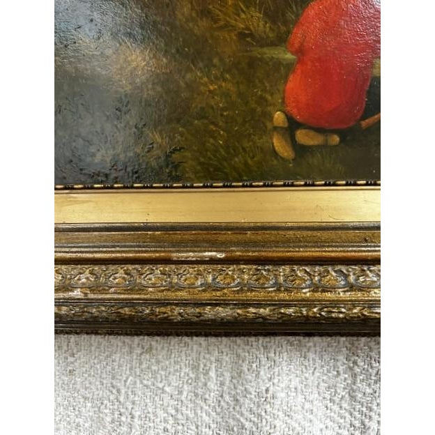 Antique Oil Painting, Boy With Sailboat, Signed For Sale In New York - Image 6 of 13