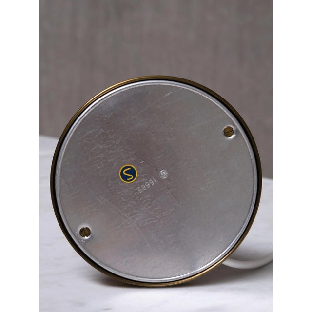 Harald Notini attributed Table Lamp in Elm and Brass by Böhlmarks, Sweden, 1940s For Sale - Image 12 of 13