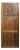 Hand Carved Teak Wood Barn Door Geometric Medallion Three Panel Farmhouse Sliding Door 96x36 For Sale