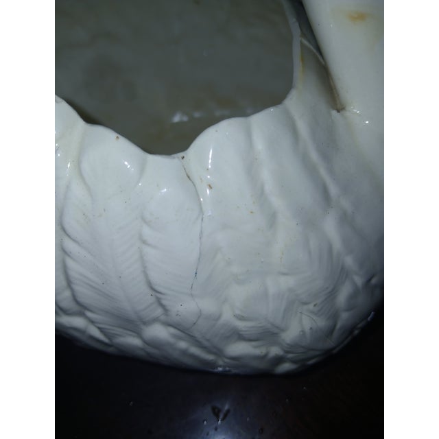 Vintage Ceramic Swan Planter For Sale - Image 10 of 12