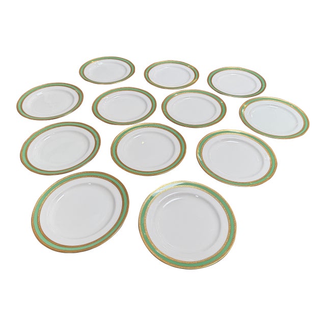 Mintons Stamped English Pottery Plates, Set of Twelve For Sale