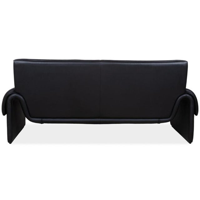 DS-2011 Leather Two-Seater Black Sofa from de Sede For Sale - Image 10 of 12