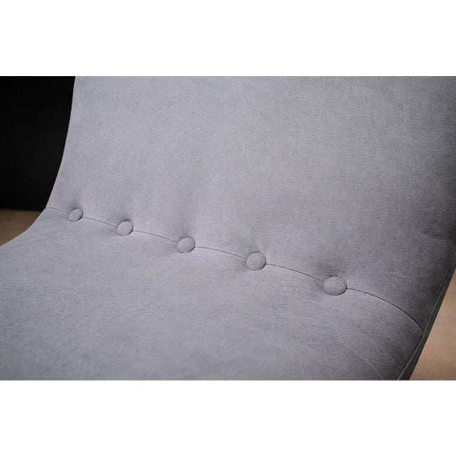 Pair of Armchairs Gray Fabric, Rosewood, & Metal, Carlo Hauner, 1950s - Lot 184 For Sale - Image 10 of 14