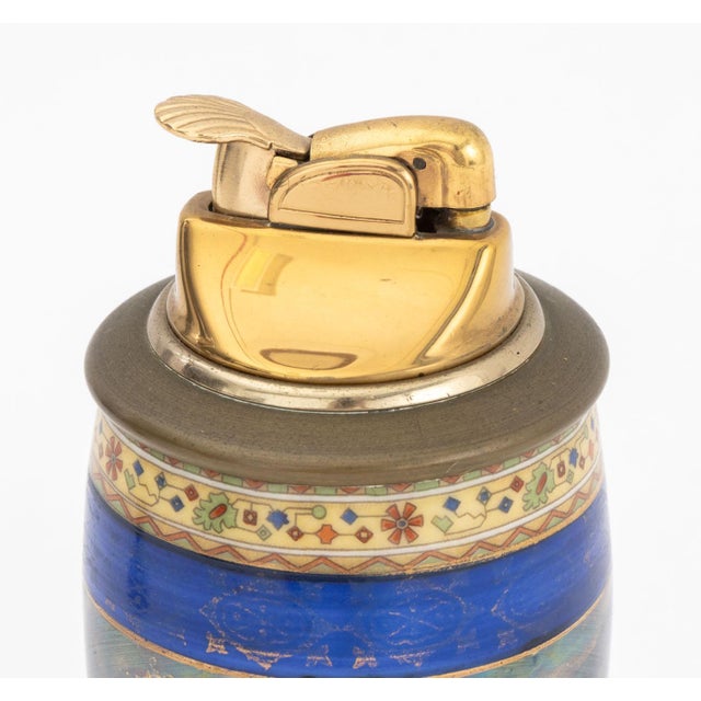 French Porcelain Table Lighters, Pair For Sale - Image 4 of 9
