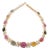 Bochic “Capri” Vintage Ruby & Fancy Color Sapphire Necklace Set 18K & Silver For Sale