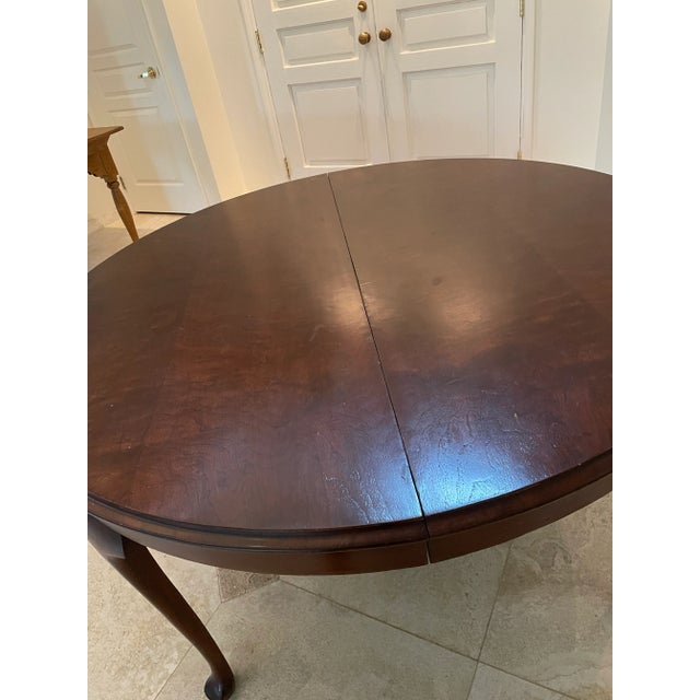 Vintage Queen Anne Round Dining Table For Sale - Image 11 of 12