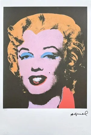 After Andy Warhol, Marilyn Monroe Black With Blonde Hair, 1980s, Lithograph