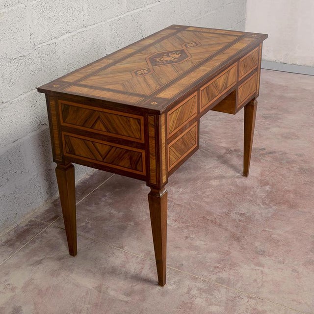 Brown 18th Century Style Center Desk For Sale - Image 8 of 18