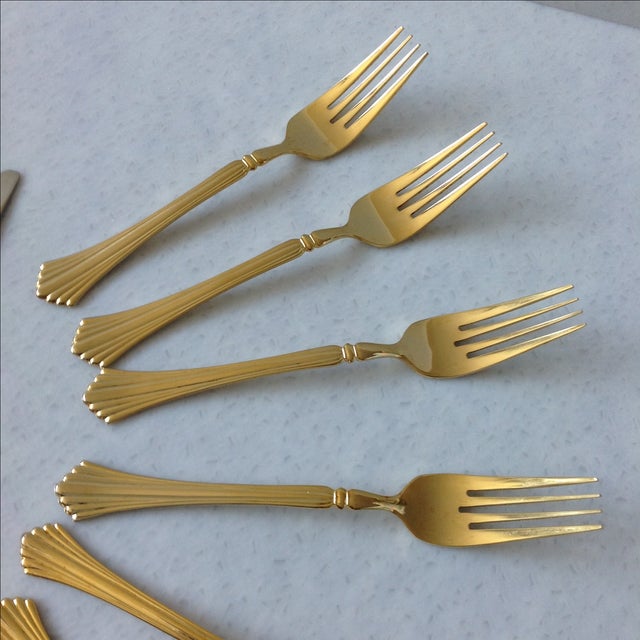 Gold Tone Flatware by Cambridge Set of 20 Chairish