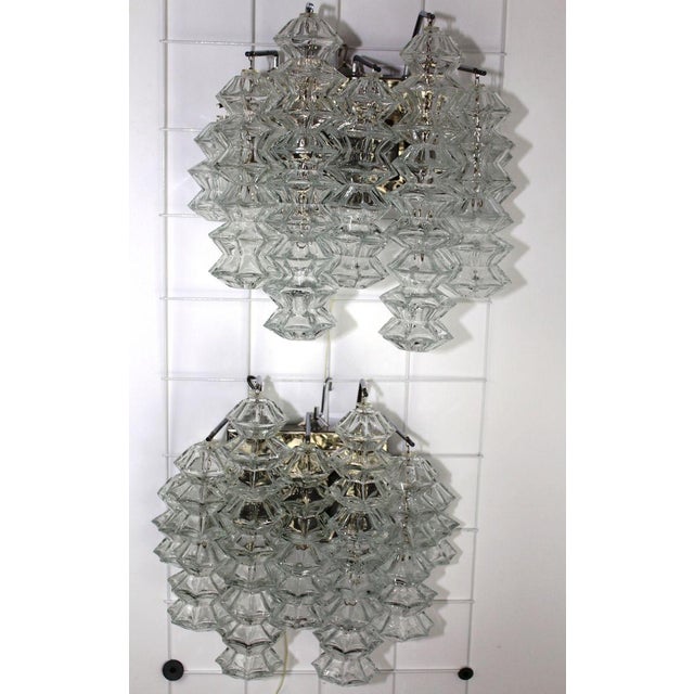 Large Chrome Pagoda Sconces by J. T. Kalmar, 1960s, Set of 2 For Sale - Image 6 of 18