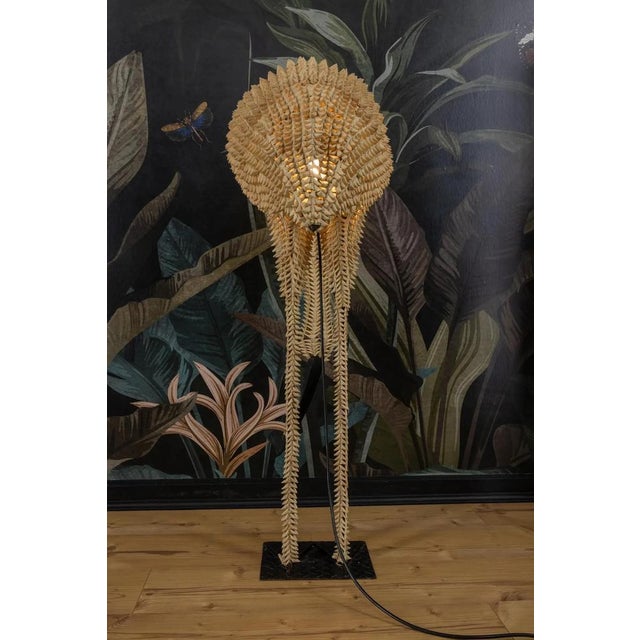 Mid-Century Modern Life-Size Rattan Bird Sculpture Floor Lamp, 1960s For Sale - Image 11 of 18