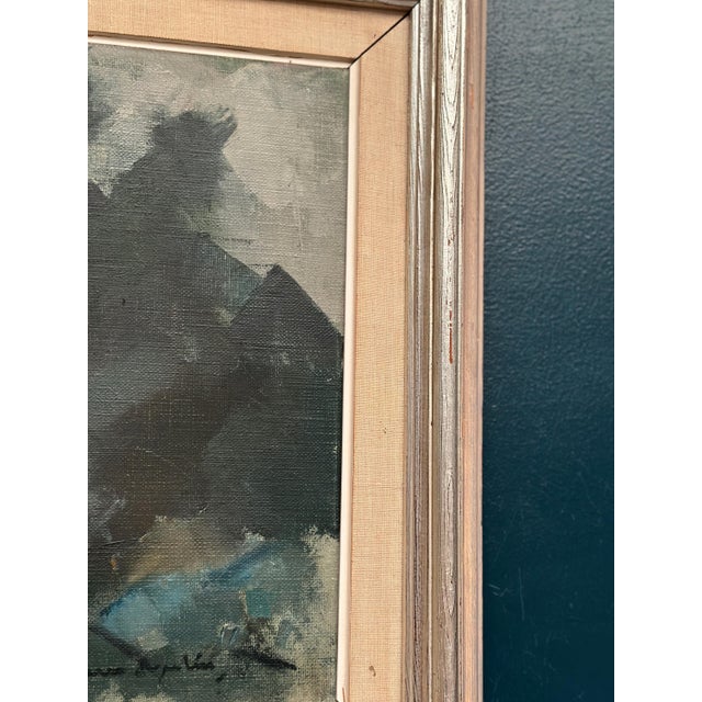 Arne Aspelin, Red Barn, 1950s, Oil on Canvas, Framed For Sale - Image 8 of 13