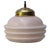 Metal French Pink Reeded Clichy Glass Pendant Lamp For Sale - Image 7 of 7