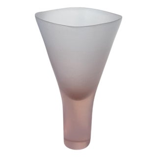 1960s Tobia Scarpa Battuto Vase for Venini, Pink For Sale