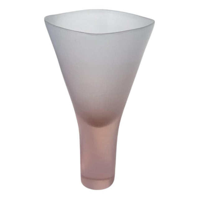 1960s Tobia Scarpa Battuto Vase for Venini, Pink For Sale