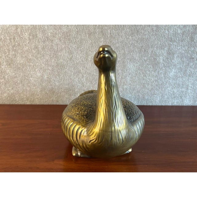 Large Vintage Brass Goose or Duck For Sale In Washington DC - Image 6 of 12