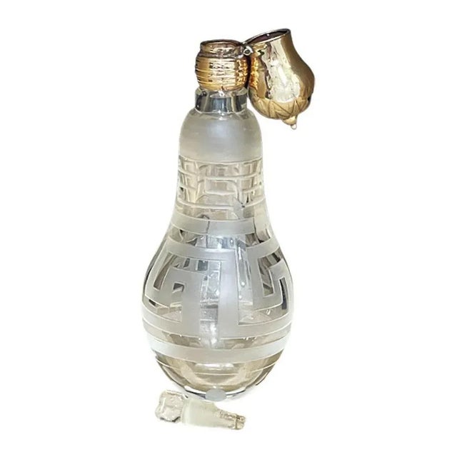 19th Century Dutch Crystal and Gold Scent or Perfume Bottle For Sale - Image 3 of 5