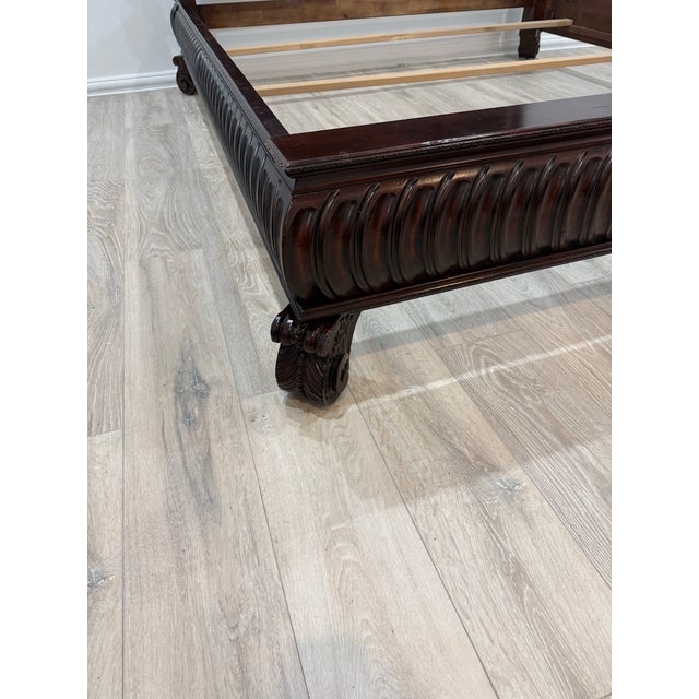 American Attributed to Lane Home Furniture National Geographic Collection King Size Bed For Sale - Image 3 of 12