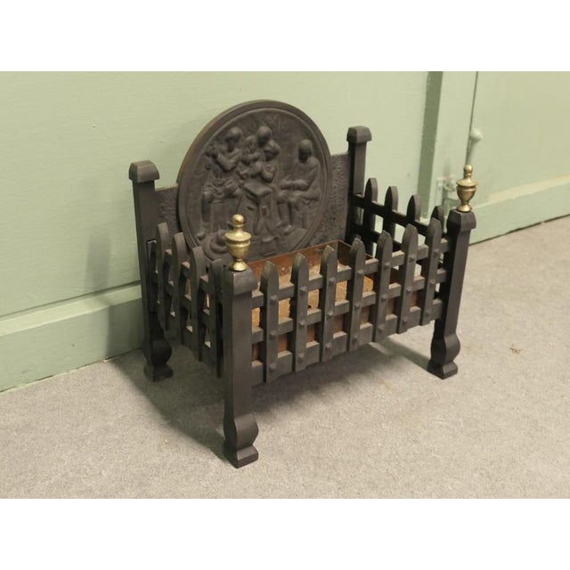 Gothic Style Free-Standing Fire Basket, 1920 For Sale - Image 4 of 7
