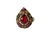 Vintage Natural Ruby, Emerald and Diamond Ring - 925 Sterling Silver Size 7 For Sale - Image 4 of 9