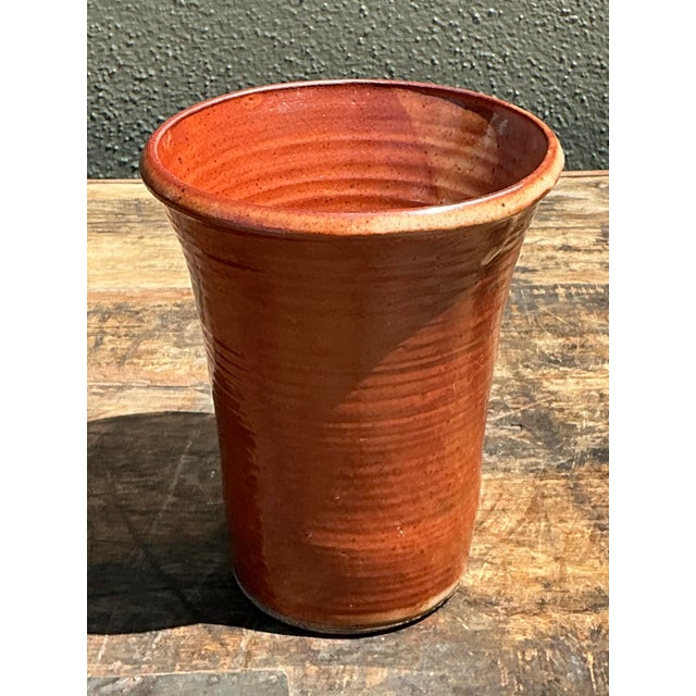 Ceramic Vintage Original Studio Pottery Vase For Sale - Image 7 of 12