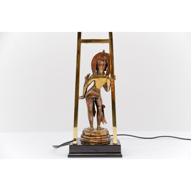 Vintage Tara Buddha Statue Table Lamp, 1960s For Sale - Image 15 of 17