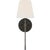 Polaris 17" Single Sconce in Bronze with Linen Shade Designer: Chapman & Myers Finish: Bronze Height: 16.5" Width: 6"...
