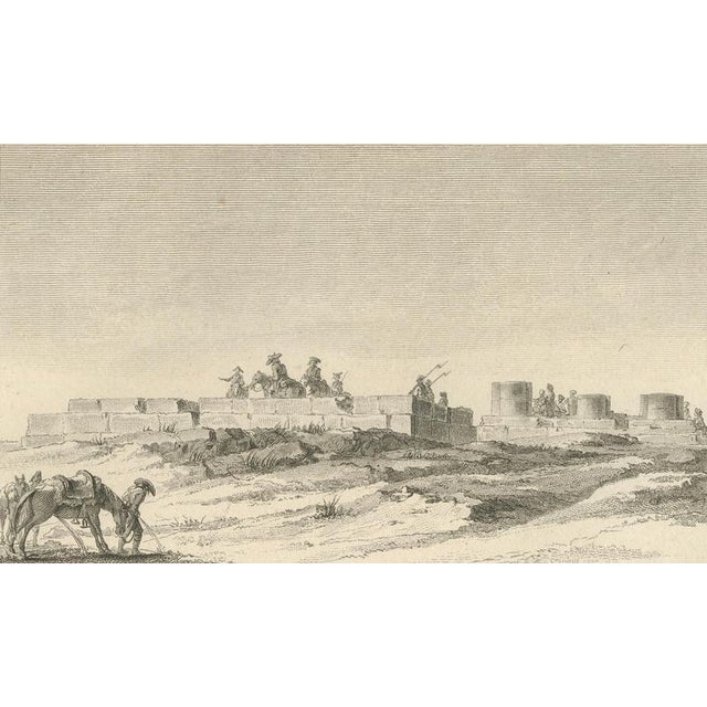 Dominique Baron Vivant Denon, Egyptian Desert Ruins and Rock-Cut Tomb, 1802, Engraving on Paper For Sale - Image 4 of 10
