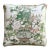 Hanging Basket Vintage Print Square Decorative Pillow With Down Feather Insert For Sale