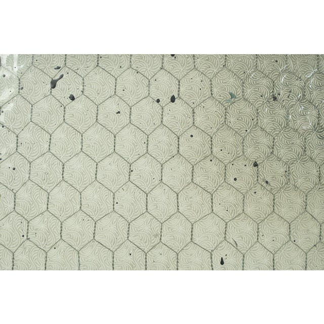 Industrial Reclaimed Wormy Chicken Wire Glass Window 32 X 19 In. For Sale - Image 3 of 7