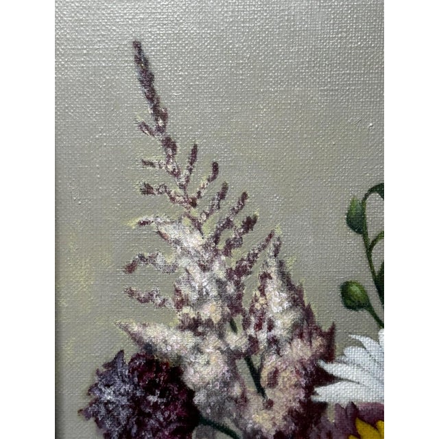 Wood “Mary’s Garden” Scottish Wildflower Still Life Oil Painting by Dan Ferguson Roi (1910–1992) For Sale - Image 7 of 15