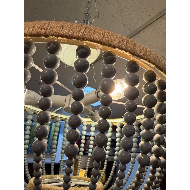 Uolfin Modern Farmhouse Beaded Chandelier For Sale - Image 9 of 12