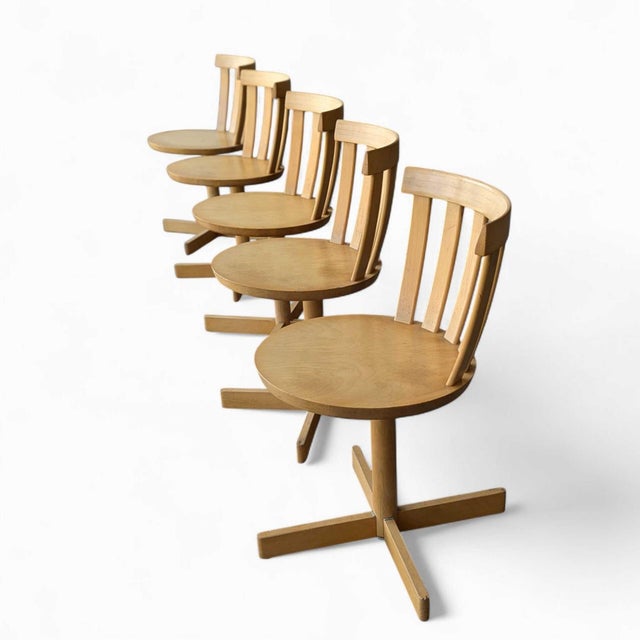 Set of 5 Scandinavian Swivel Chairs by Edsbyverken, 1960s For Sale - Image 17 of 18