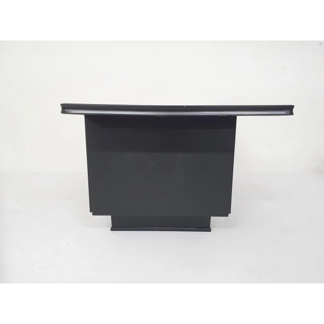 Wood Large Black Wooden Executive Desk, 1960s For Sale - Image 7 of 17