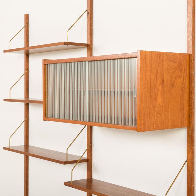P.S. System 2 Bay Teak Wall Unit from Preben Sorensen, 1960s For Sale - Image 10 of 16