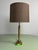 Hollywood Regency Brass Column Table Lamp attributed to Maison Jansen France, 1970s For Sale - Image 9 of 15