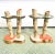 Vintage Italian Colorful Ceramic Faux Bamboo Double Stalk Green Orange Candle Stick Holders- a Pair For Sale - Image 9 of 9