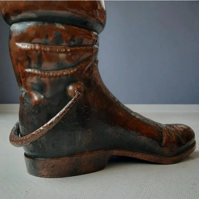 Metal Large Brass Boot Cane Holder by Egidio Casagrande, Borgo Valsugana, Italy, 1950s For Sale - Image 7 of 11